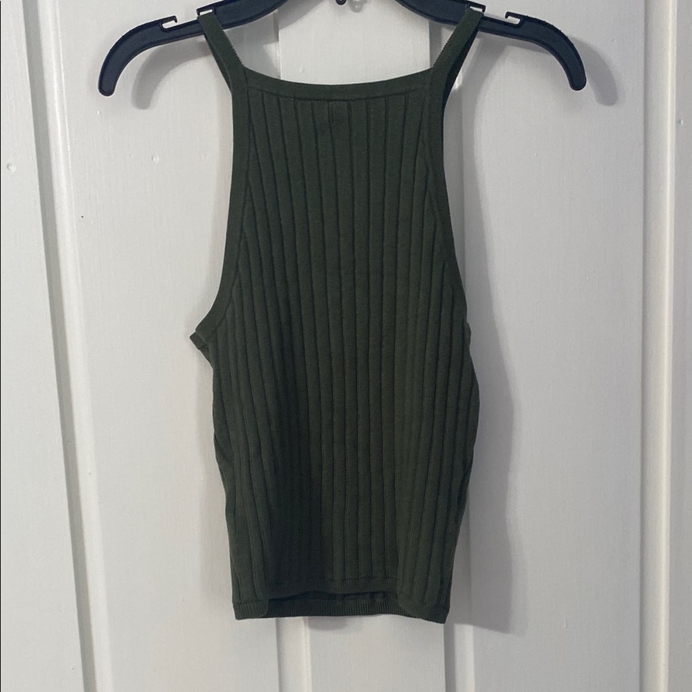 H&M Olive Green Ribbed Tank Top - Picture 3 of 3